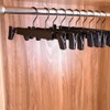 Lamitocs 10 Pack Pants Hangers with Adjustable Anti-Rust Clips for