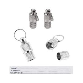 LARRYROO Pack of 2 - ID Pets, Barrel Tube Tags with Name, Address, Number, Anti-Lost Dog Cat ID Tag for Cats Dogs Collar