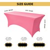 ZarzaaSik 2-Pack 6ft Spandex Table Covers for Rectangle Standard Folding