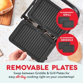 MultiMaker® Flex Press Grill System, Grill + Griddle, Removable Plates - Forged Iron