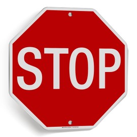 iSYFIX Stop Sign – 1 Pack 12 Inch – 100% Rust Free .040 Aluminum, Street Slow Warning, Reflective Signs, Laminated, UV, Weather, Scratch, Water & Fade Resistance, Indoor & Outdoor