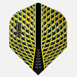 Harrows Silica No. 2 | Set of 5 Premium Extra Strong Dart Flights in Standard Shape (15 Flights) (Yellow)