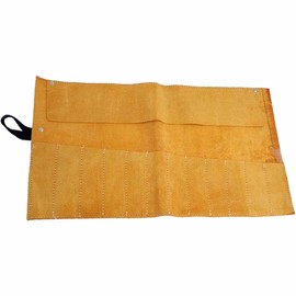 Dapetz ® Leather Hide Chisel Leather Tool Roll Genuine Leather 12 Pocket Good Alternative To Tool Bags As Pockets Allow Tool Organisation Simply Slot Tools In The Pockets And Roll Up