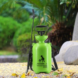 CLICIC Lawn and Garden Portable Sprayer 1.3 Gallon - Pump Pressure Sprayer Includes Shoulder Strap