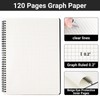EUSOAR Graphing Notebook, Large A4 6Packs 8.5"x11" 120 Pages Graph