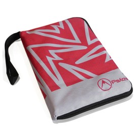 Psychi Rock Climbing Guidebook Case Cover Pouch for Bouldering Mountaineering Walking Guides Maps Books (Red/Grey)