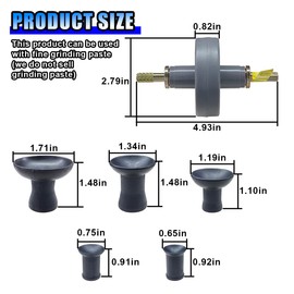 BDZMC Universal Valve Lapping Tool Kit with 5 Suction Plates, Valve Grinding Attachment Tool for Small Engines and Drills, Operating Speed 1000-1250 RPM, Automotive Valve Lapper Kit