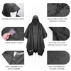 PTEROMY Hooded Rain Poncho for Adult with Pocket, Waterproof Lightweight