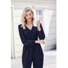 Cnlinkco Womens Elegant Long Sleeve Jumpsuits Dressy Rompers V Neck