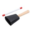 Wooden Handle Steel Cowbell Noise Maker Early Education Percussion Musical