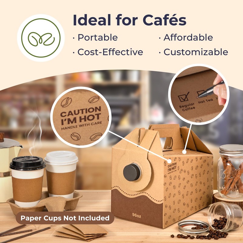 Fit Meal Prep 5 Pack 96 oz Disposable Coffee Dispensers
