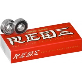 Rollerbones Bones Super REDS Roller Skate Bearings 8mm  (16 pack)