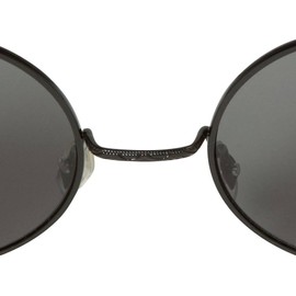 Gravity Shades Circular Frame Bridge Sunglass, Black Tint