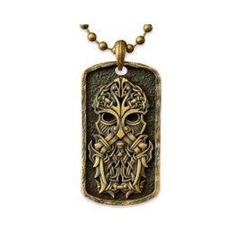 Baldur Jewelry - Viking God Thor Odin Men Necklace Pendant - Norse God of War Jewelry With Ball Chain - Symbolizing Strength Bravery Confidence - Viking Jewelry For Men