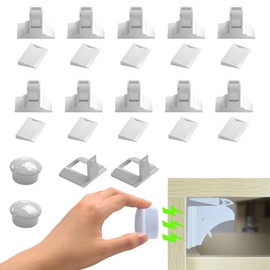 Cierres de Seguridad para Niños, Cierres Magnéticos de Seguridad Invisible, Cerraduras de Bebé con 10 Cerraduras y 2 Llaves, Instalación Sin Taladrar, Seguros para Puertas y Cajones Bebé