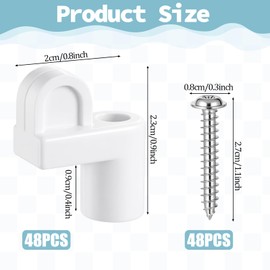 48 Pack 3/8 Inch Window Screen Clips Bulk, Screen Clip with Screws