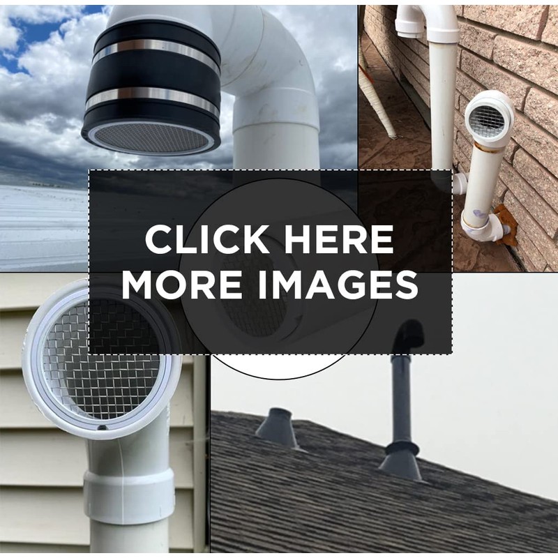 Raven R1510-4 4 inch PVC Termination Vent with Stainless Steel