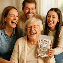 Mummy Dearest Almonds, Funny Gift for Worn Out Moms, Hilarious Snack for Women, Gag Gift for Mother’s Day, Playful Food Gift for the Best Mom Ever, Wrapped Too Tight Almond Treat