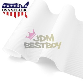 Sample White 3D Carbon Fiber Textured Matte Car Vinyl Wrap Sticker Decal Film Sheet - 4"X8" (10cm x 20cm) Sample
