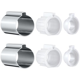 Enhon 2 Pack Stop Tube and Temperature Limit Stop Kit Replacement for 96987, Compatible with Moen Posi-Temp 1 Handle Tub/Shower Faucet Valve Cartridge, Small, Chrome