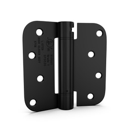 goldenwarm 2Pack Black Door Hinges 4 Inch Self Closing Spring Door Hinge with 5/8" Radius Corners - Adjustable Door Closing, Residential & Heavy-Duty Hardware