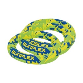 Sunflex® Diving Rings Flames Firegreen Set of 3 | Diving Toys for Pool and Swimming Pool | Stand Vertical in Water | Very Soft | Extremely Robust and for All Age Groups
