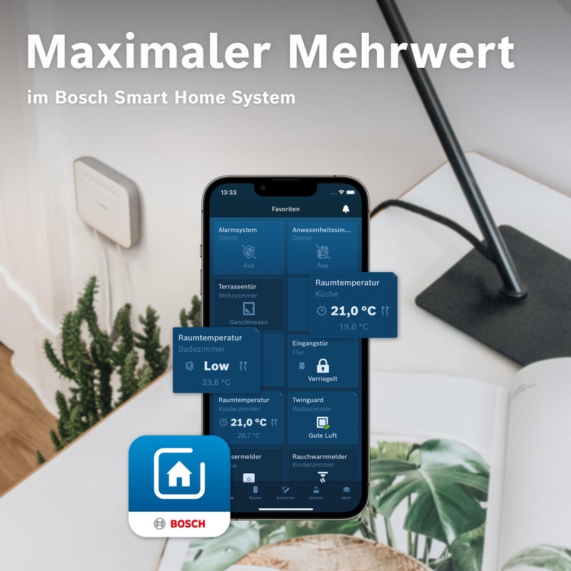 Bosch Smart Home Radiator Thermostat II [+M], Smart Thermostat, Flexible