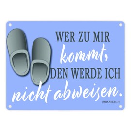 Bible Verse from the Gospel of John Metal Sign 15 x 20 cm in Blue John Metal Sign God Aluminium Sign Bible Tin Sign Faith Year Solution