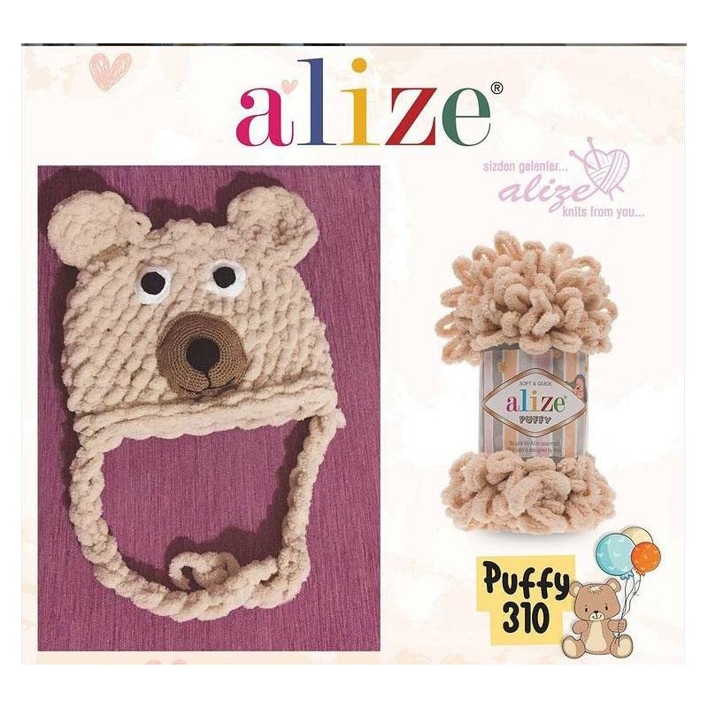 Alize Puffy Baby Big Loop Deckengarn, 100% Micropolyester, weiches Garn,