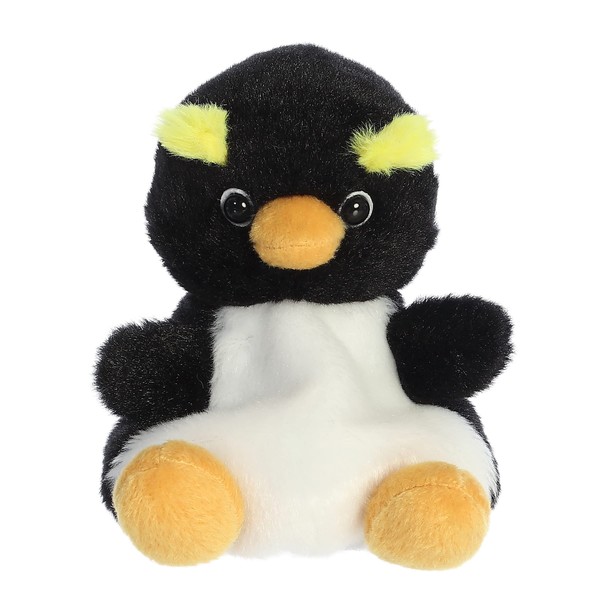 Aurora® Adorable Palm Pals™ Rocco Rockhopper Penguin™ Stuffed Animal - Pocket-Sized Fun - On-The-Go Play - Black 5 Inches