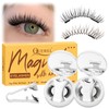 QUEWEL Magnetic Eyelashes, 2 Pairs Natural Look Reusable Magnetic Lashes