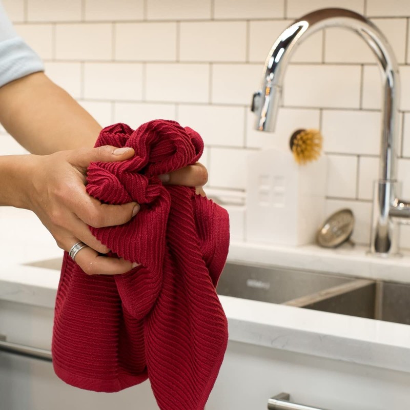 Now Designs Ripple Dishtowel | Carmine