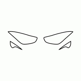 Clear Protection Film for Hyundai i40 4-door Saloon - 2011 and newer - Headlight protection film - PPF