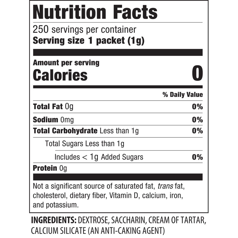 Sweet'N Low Sweetener, 250 Count Packets (8 Count)