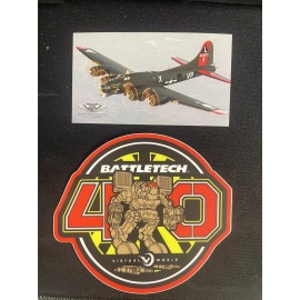 Virtual World BattleTech 40th Anniversary Sticker With MadCat BattleMech