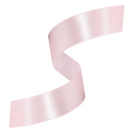 Blush Pink Satin Ribbon 1 Inches x 25 Yards, Solid Color Fabric Ribbon for Gift Wrapping, Crafts, Hair Bows Making, Wreath, Wedding Party Decoration and Sewing Projects