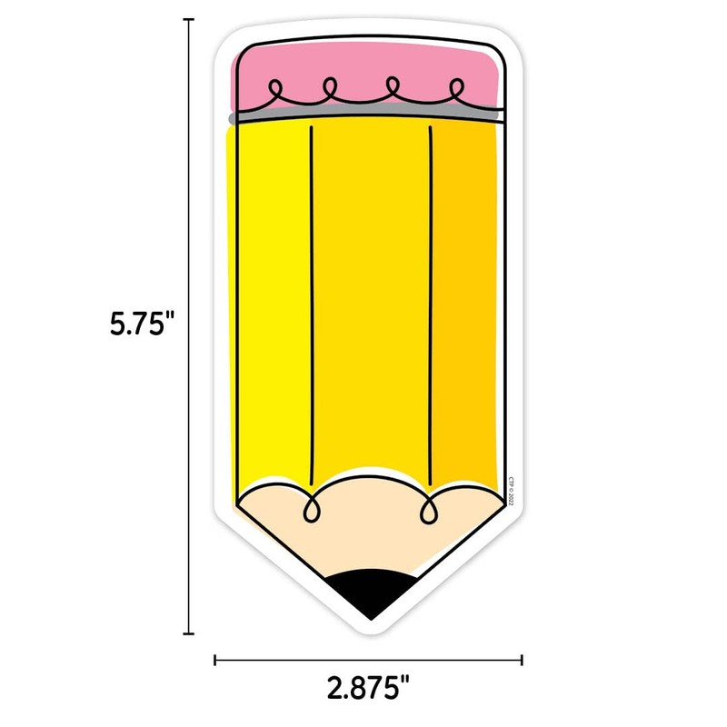 Creative Teaching Press CTP Doodle Pencil 6" Cut-Outs Learning Décor