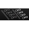 Realure 8 Pcs/2 Styles Metal Keychain Carabiner Clip with Key