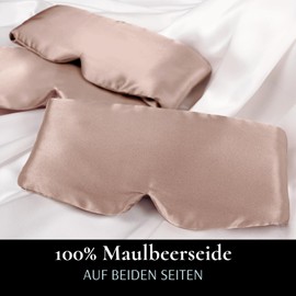 Zenssia Sleep Mask Silk for Men and Women, Enlarged and Widened Eye Mask with Adjustable Velcro for Daily Rest and Short Breaks when Travel, Camel