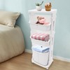 CNCEST Laundry Baskets, 4-Tier Portable Laundry Baskets, Rolling Laundry Hampers