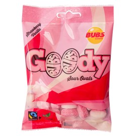 Bubs Godis Goody 0,6 LB Candy Mix, 3 packs Sampler – Strawberry Vanilla,Banana Toffee, Sour Skulls – Chewy & Vegan Gummies Swedish Candy