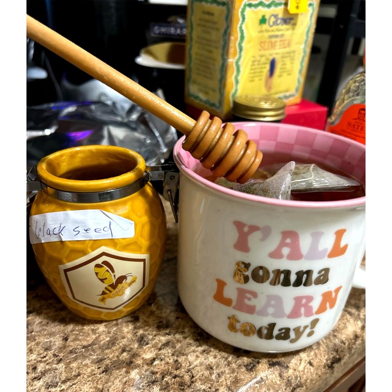 4PCS 6 inch Honey Dipper Sticks Honey Spoon, Wooden Honey