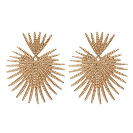 Heart Drop Earrings for Women Chunky 18K Gold Plated Heart Statement Dangle Earrings Dainty Boho Shell Earrings Gold Statement Earrings Trendy Jewelry for Women(Gold B)