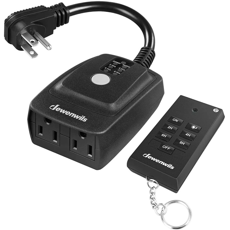 DEWENWILS Remote Control Outlets Timer 100 ft Range Plug in