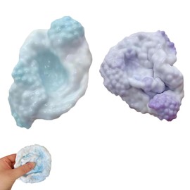 Pack of 2 Stress Balls, Anti-Stress Balls, Fufu Squishy Malleable Grape Stress Ball Toy for Stress Relief and Relaxation, Soft Stress Ball, Sensory Toy for Children and Adults