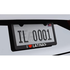 RED COBRA I Love Latinas Spanish Caribbean Funny Mami Latino Car License Plate Frame Metal
