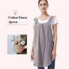 DanLink Women's Apron Cotton Linen Solid Colour Simple Japanese Korean