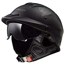 LS2 Helmets Rebellion Motorcycle Half Helmet (1812 Black Flag - Medium)