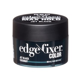 Red by Kiss Color Edge Fixer 24HR Max Hold Edge Control Pomade for Fly Away and Edge Frizz Hair (Jet Black) (30mL)