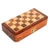 ストンクラフト 手製プレミアムウッド ?縦18センチ×横18センチ チェスセット ? 保存スペース付き ローズウッド折り畳みマグネット式セット